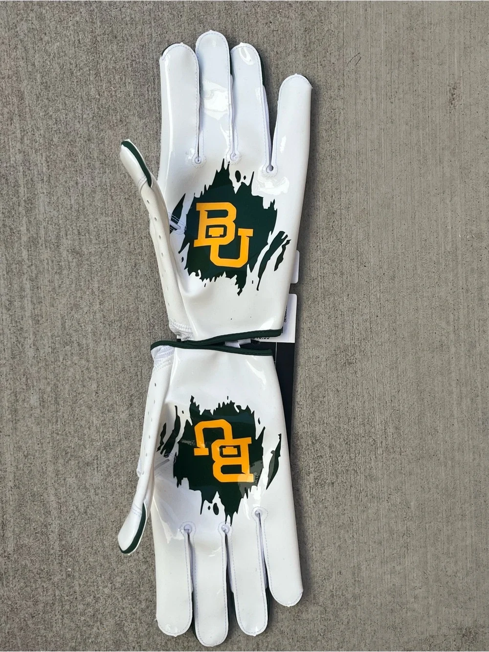 Nike VAPOR JET 8.0 NCAA Baylor Bears PE Football Gloves (HF5783-166) Size 3XL